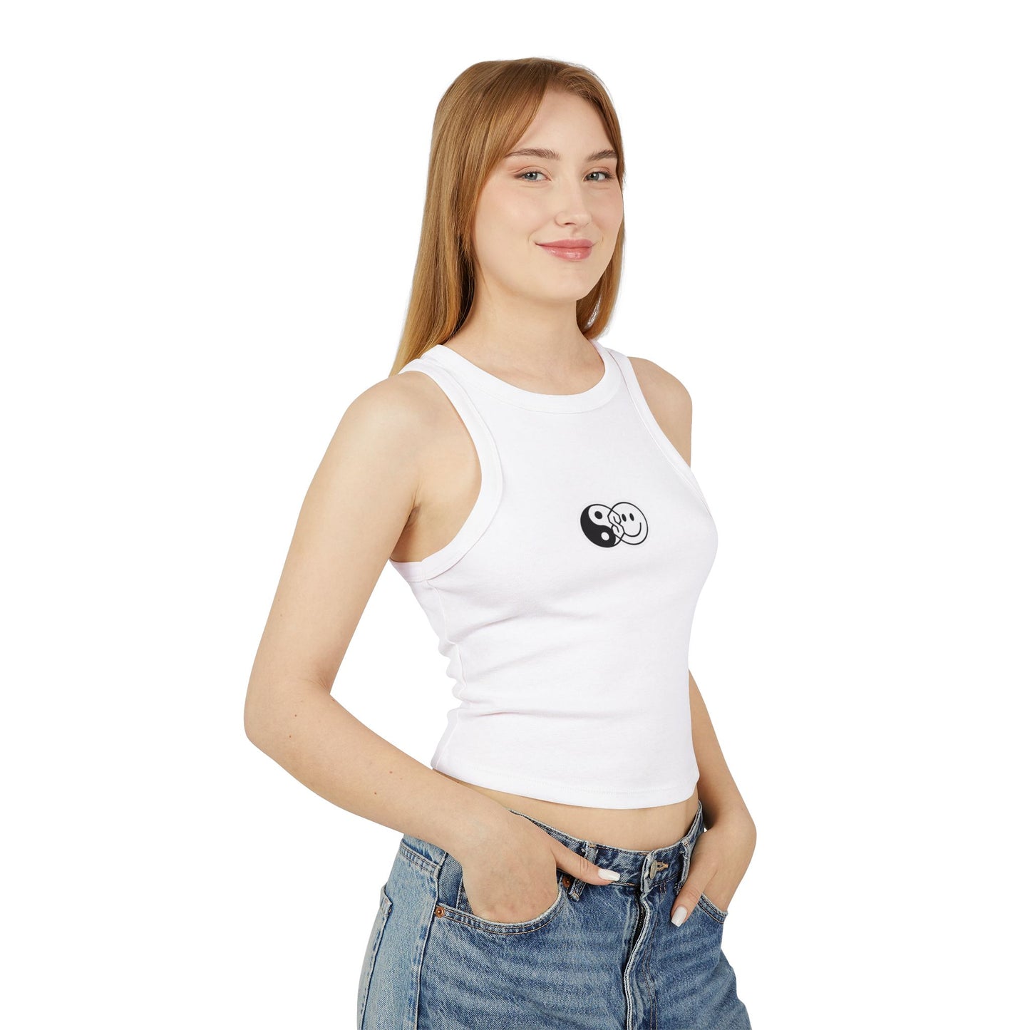 Yin Yang Smiley Crop Tank