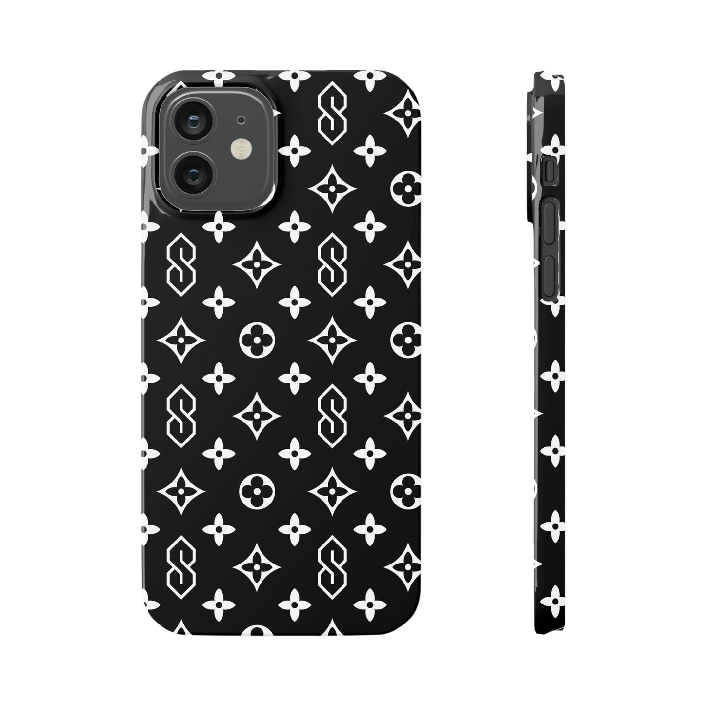 S Thing Faux Real Phone Case - Multi-Models - Black/White