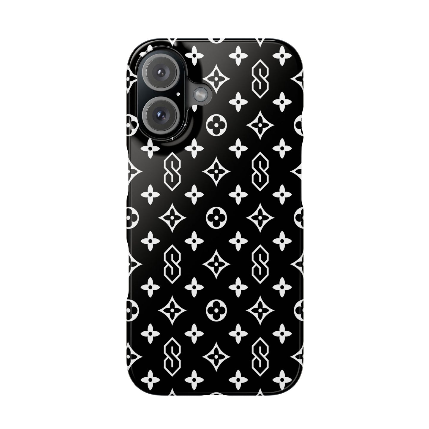 S Thing Faux Real Phone Case - Multi-Models - Black/White