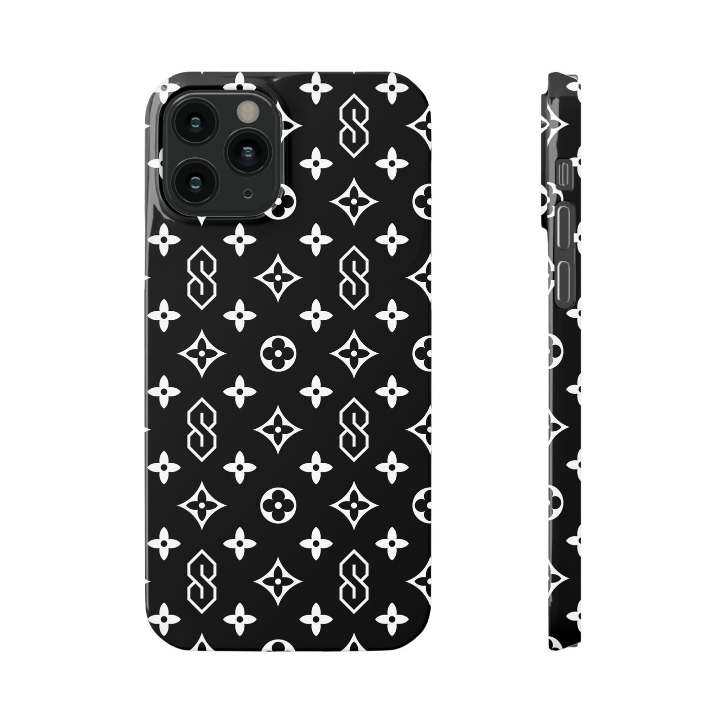S Thing Faux Real Phone Case - Multi-Models - Black/White
