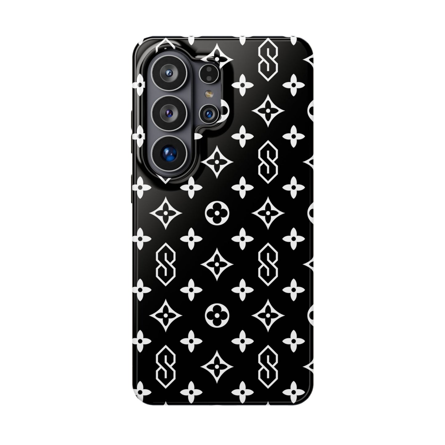 S Thing Faux Real Phone Case - Black/White - Magnetic Impact-Resistant