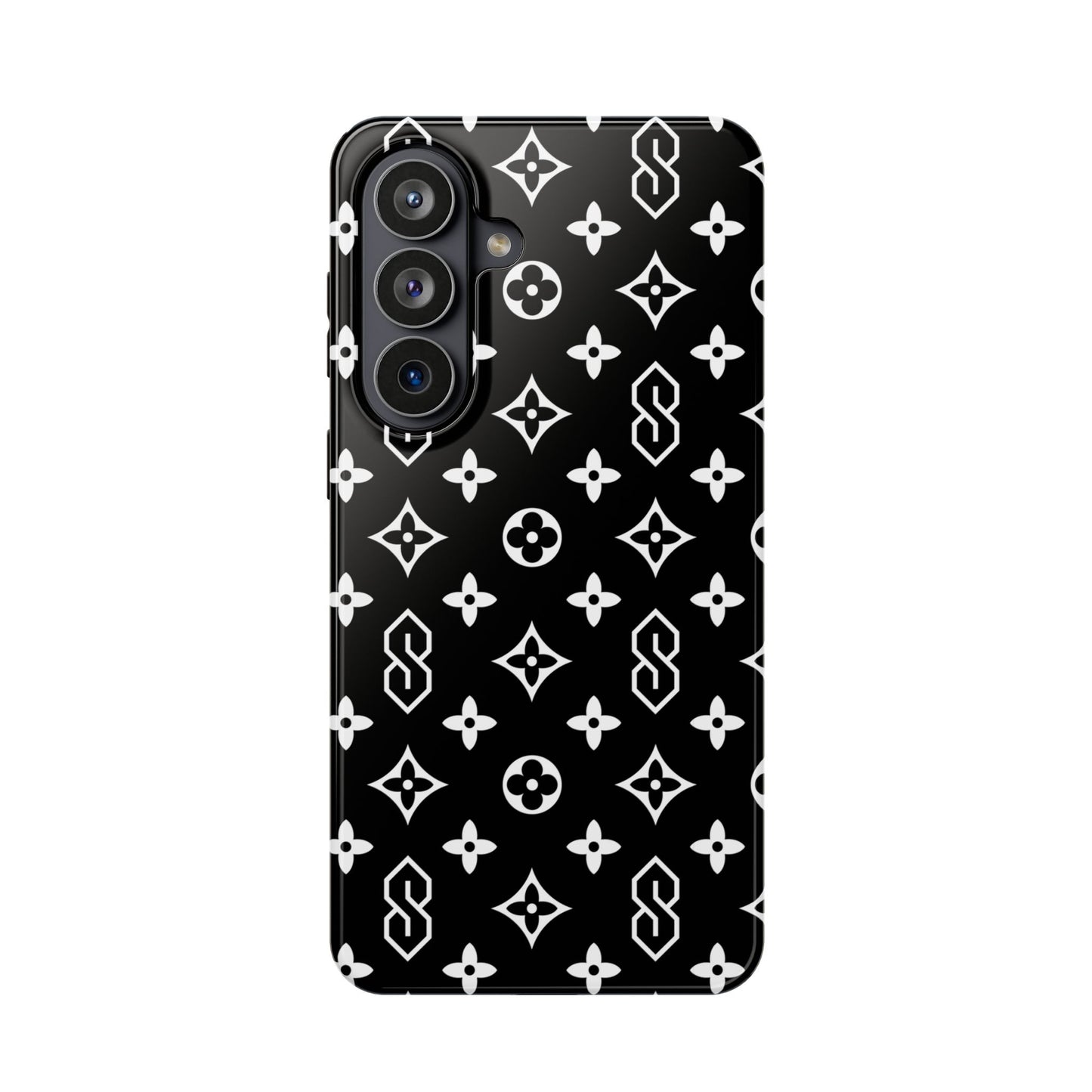 S Thing Faux Real Phone Case - Black/White - Magnetic Impact-Resistant