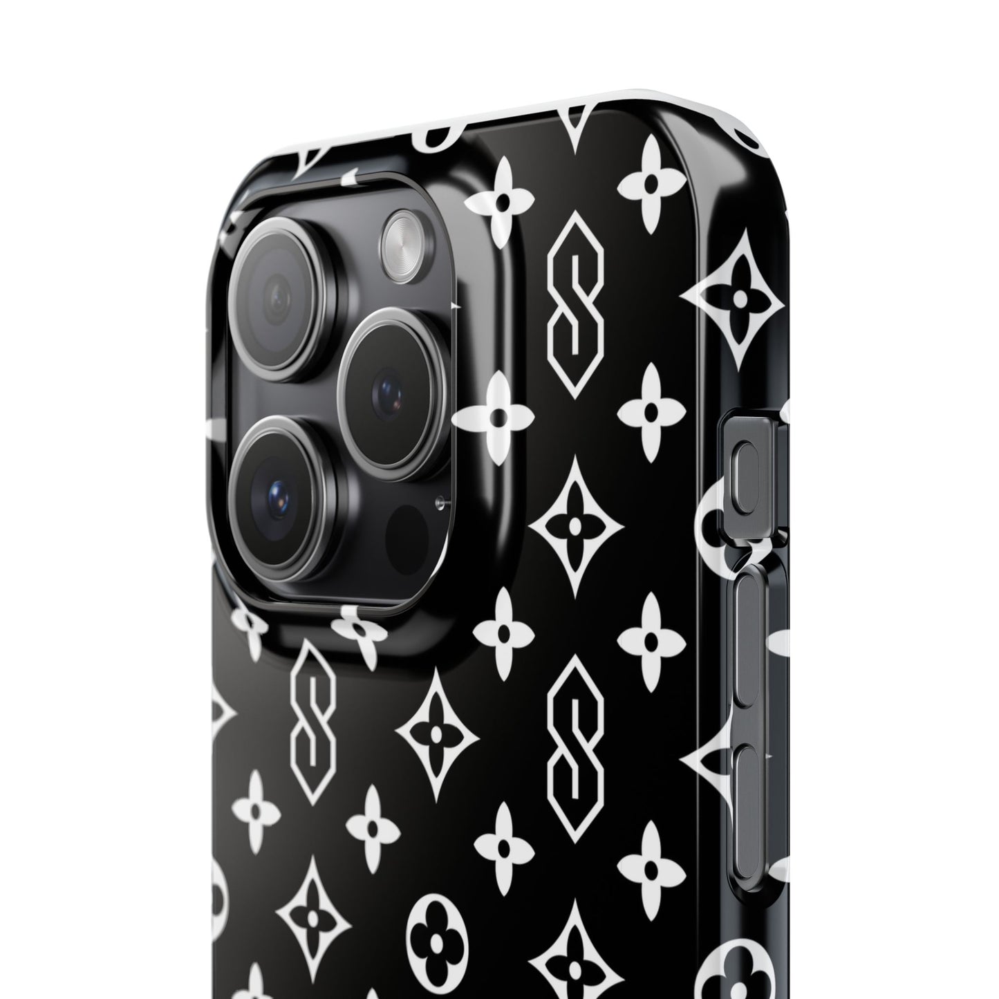 S Thing Faux Real Phone Case - Multi-Models - Black/White