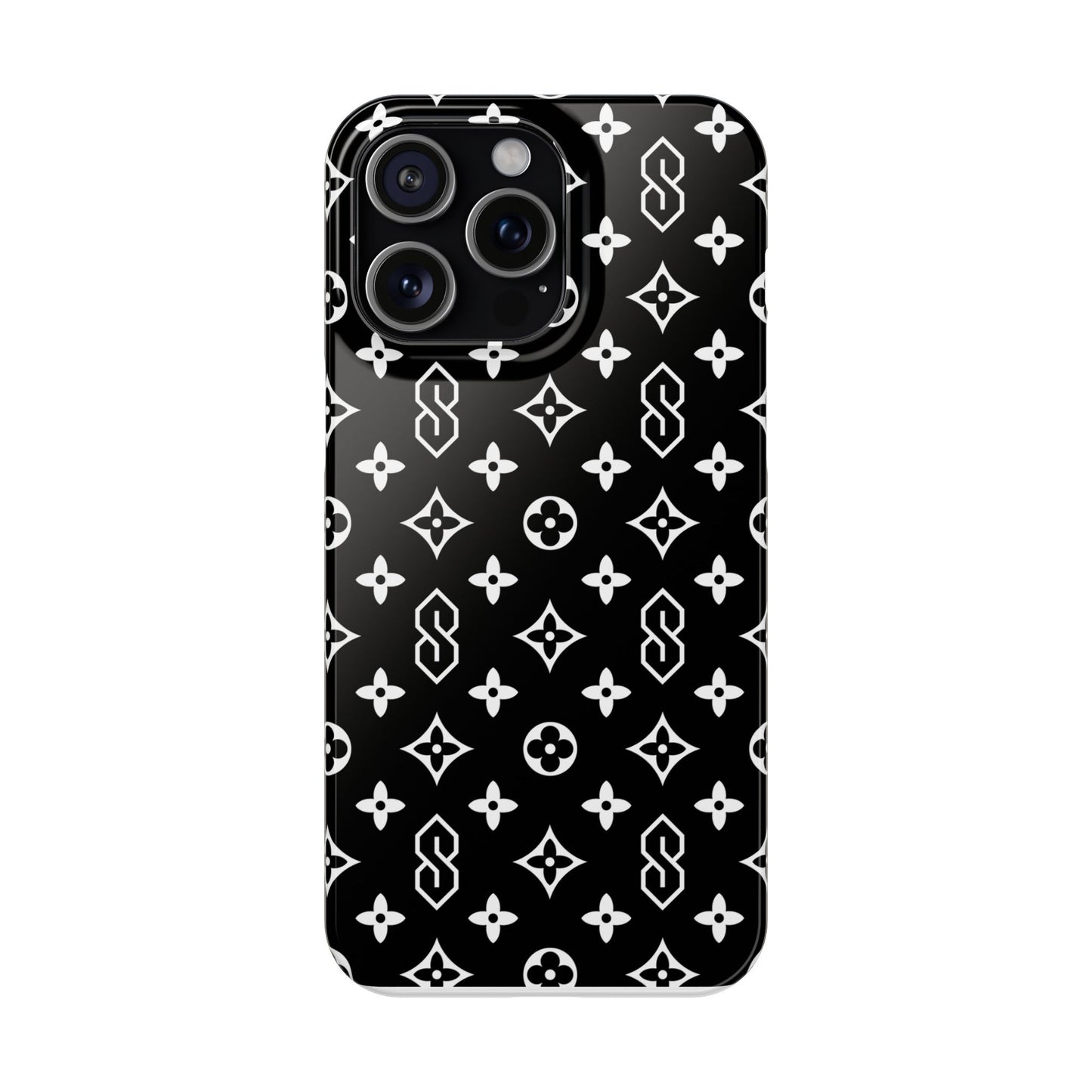 S Thing Faux Real Phone Case - Multi-Models - Black/White