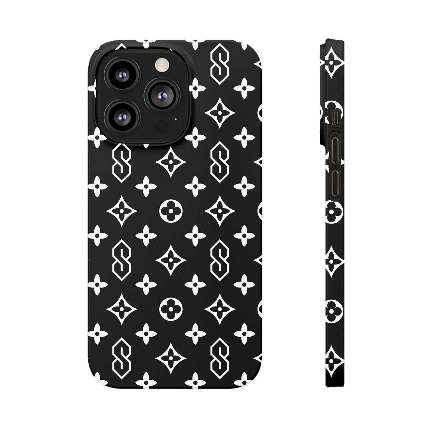S Thing Faux Real Phone Case - Multi-Models - Black/White