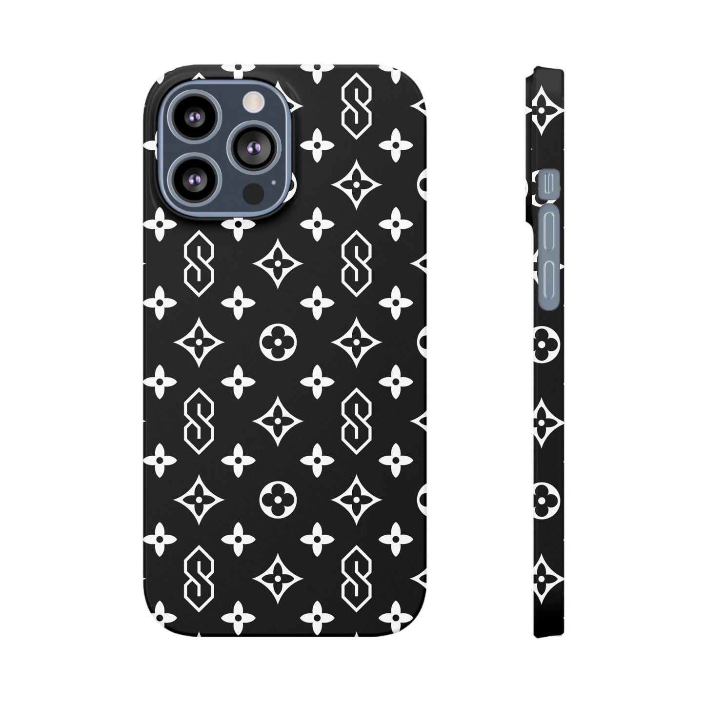 S Thing Faux Real Phone Case - Multi-Models - Black/White