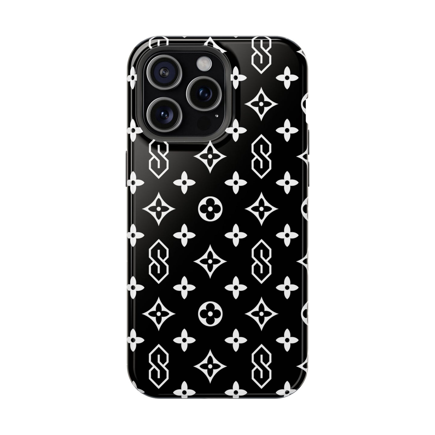 S Thing Faux Real Phone Case - Black/White - Magnetic Impact-Resistant
