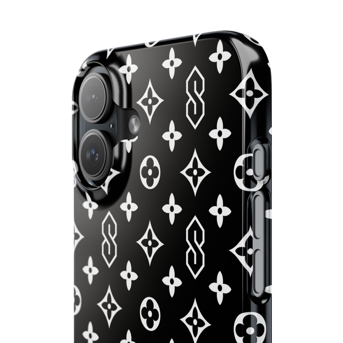 S Thing Faux Real Phone Case - Multi-Models - Black/White