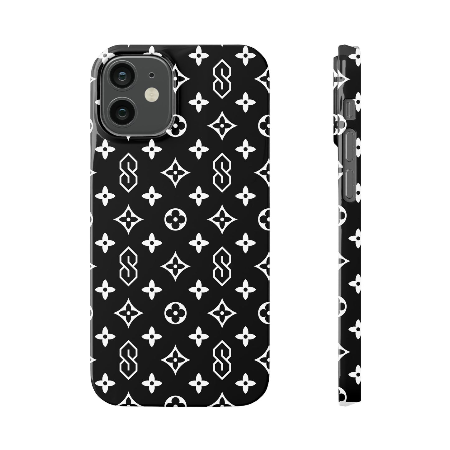 S Thing Faux Real Phone Case - Multi-Models - Black/White
