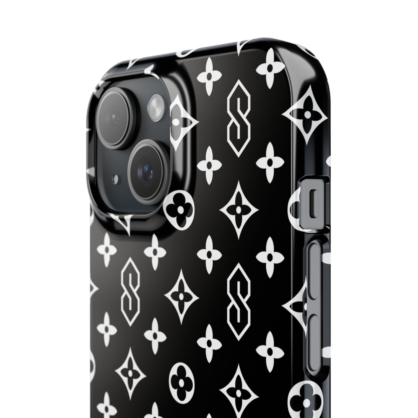 S Thing Faux Real Phone Case - Multi-Models - Black/White