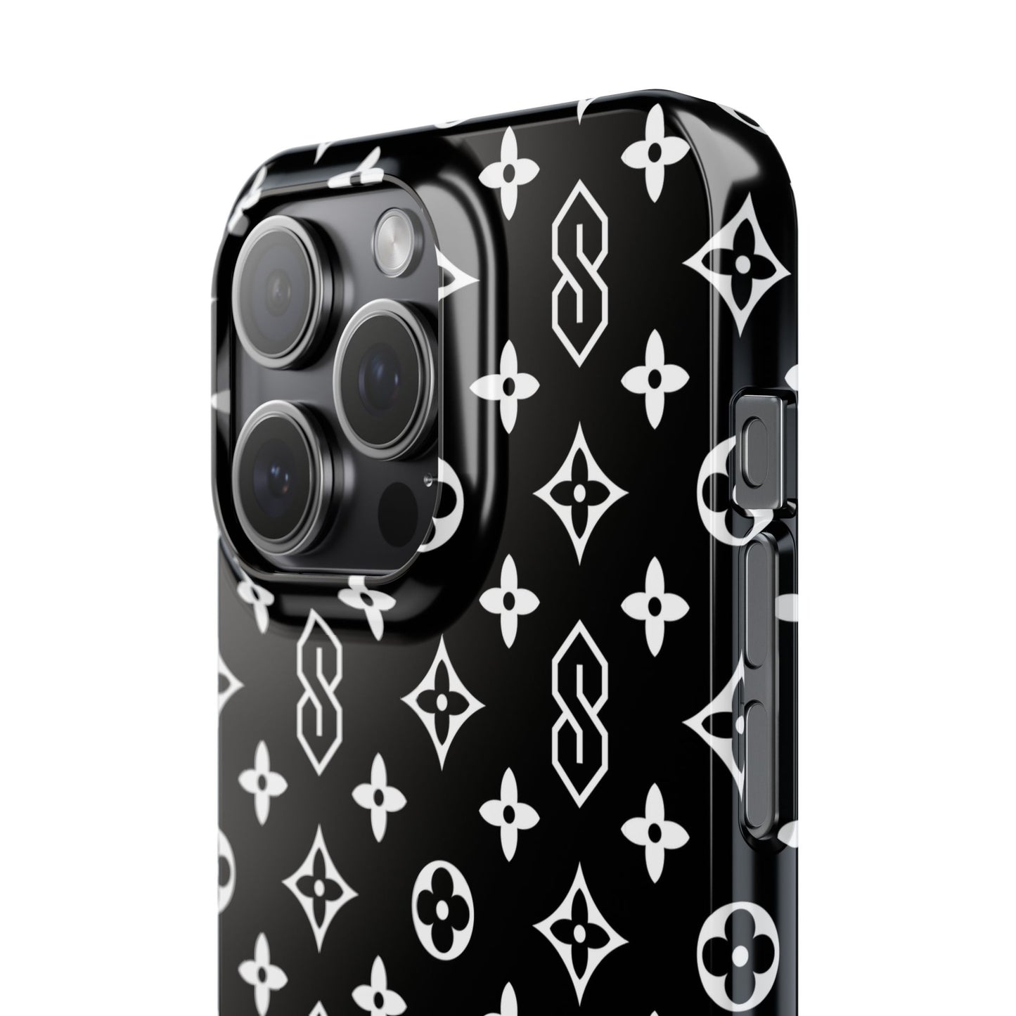 S Thing Faux Real Phone Case - Multi-Models - Black/White