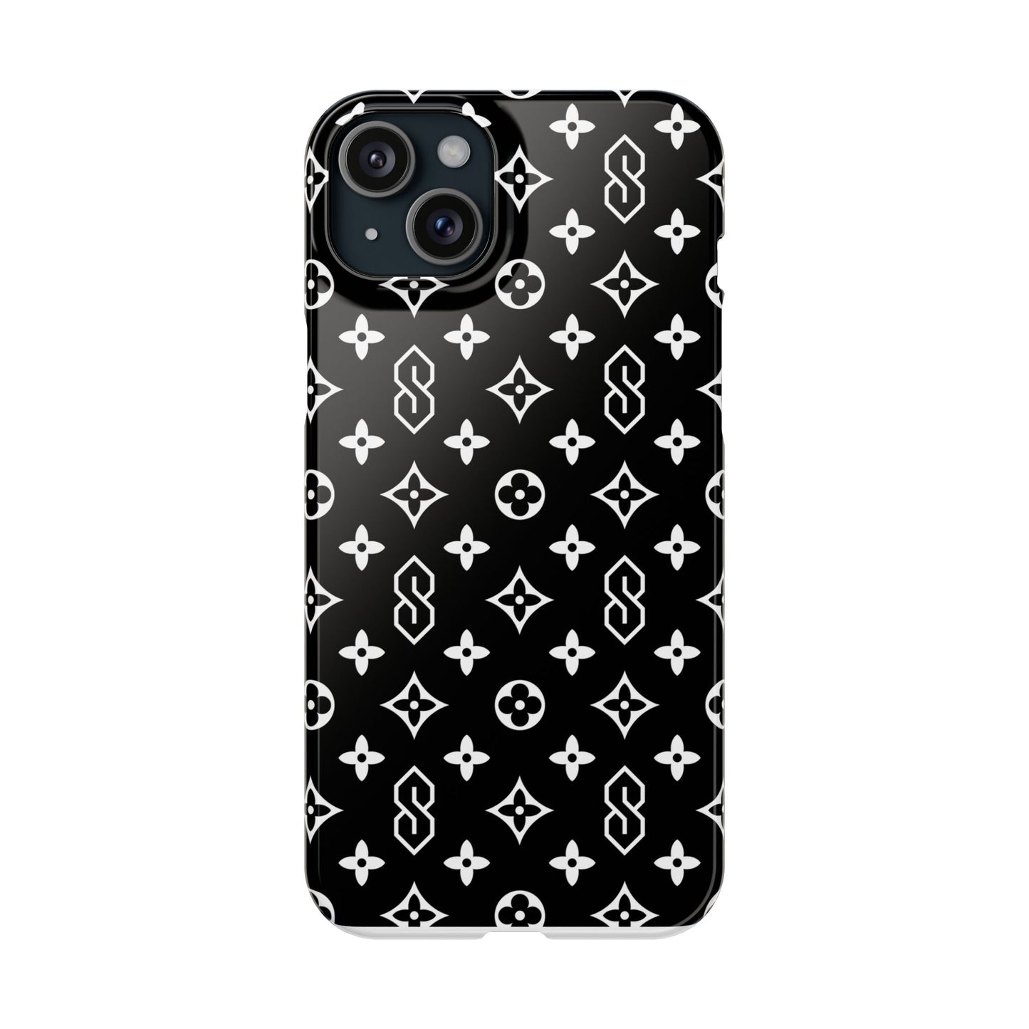 S Thing Faux Real Phone Case - Multi-Models - Black/White