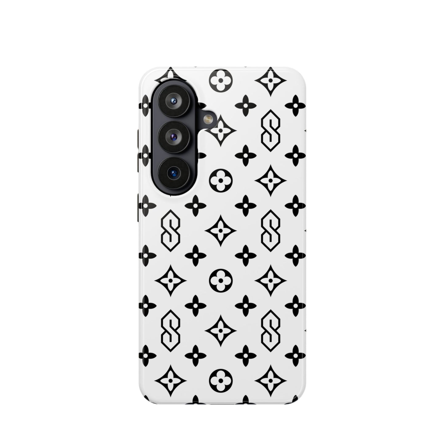 S Thing Faux Real Phone Cases - White & Black - Magnetic Impact-Resistant