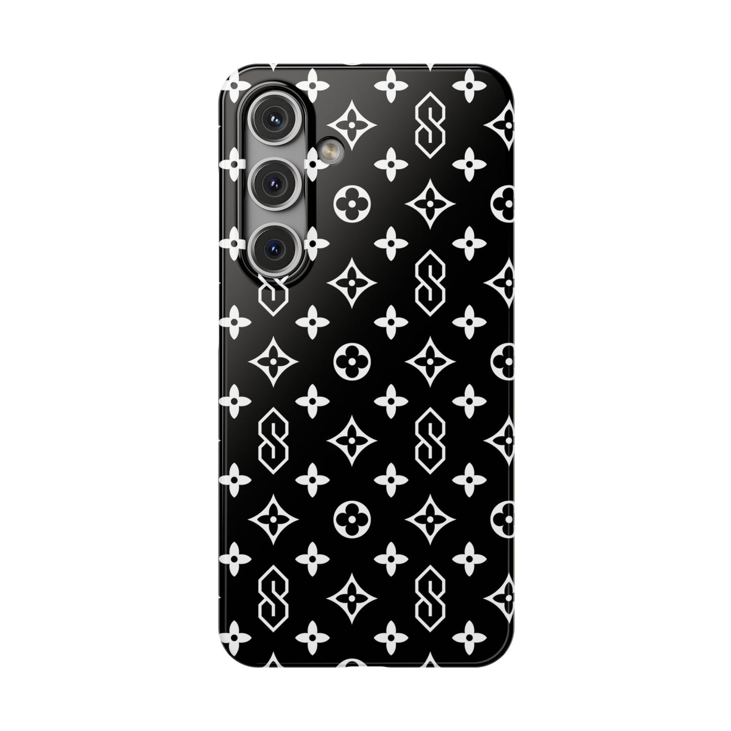 S Thing Faux Real Phone Case - Multi-Models - Black/White