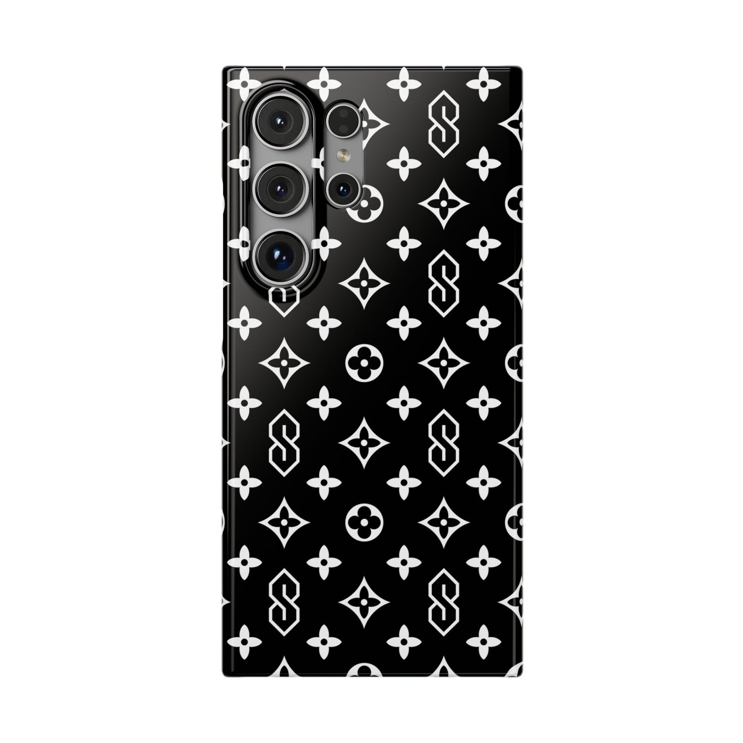 S Thing Faux Real Phone Case - Multi-Models - Black/White