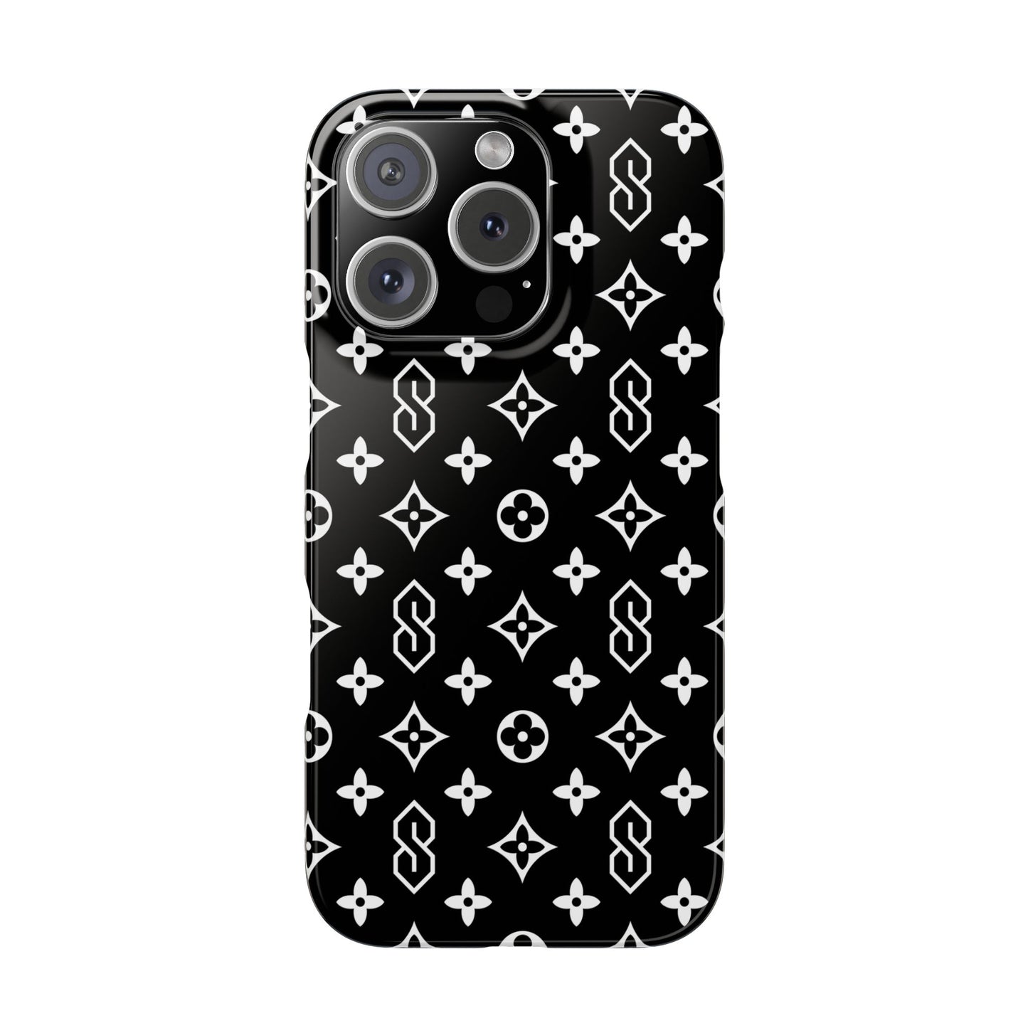 S Thing Faux Real Phone Case - Multi-Models - Black/White