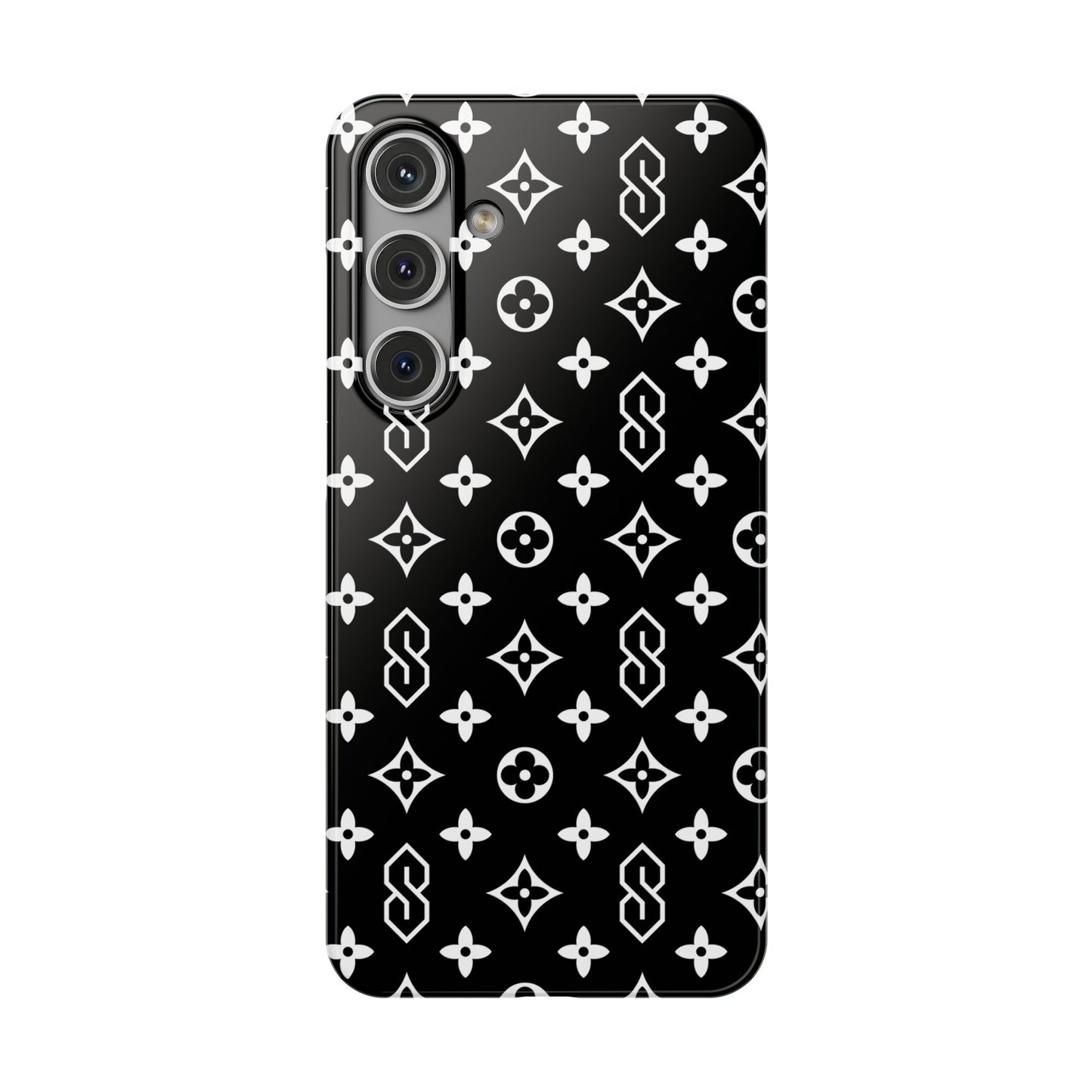 S Thing Faux Real Phone Case - Multi-Models - Black/White