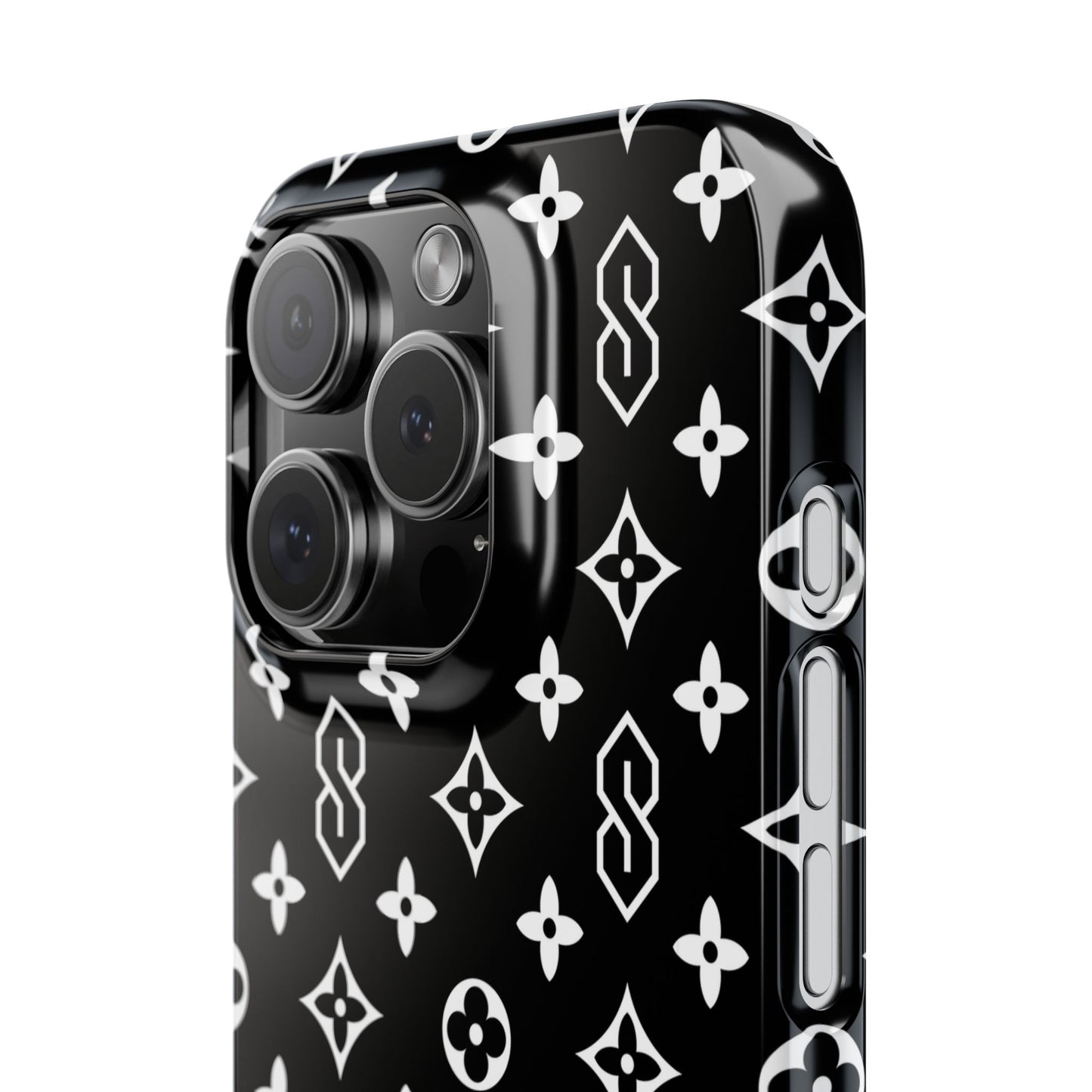 S Thing Faux Real Phone Case - Multi-Models - Black/White