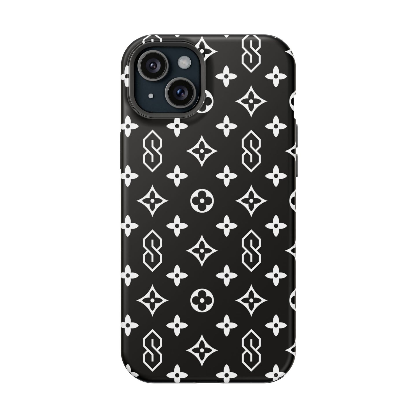 S Thing Faux Real Phone Case - Black/White - Magnetic Impact-Resistant