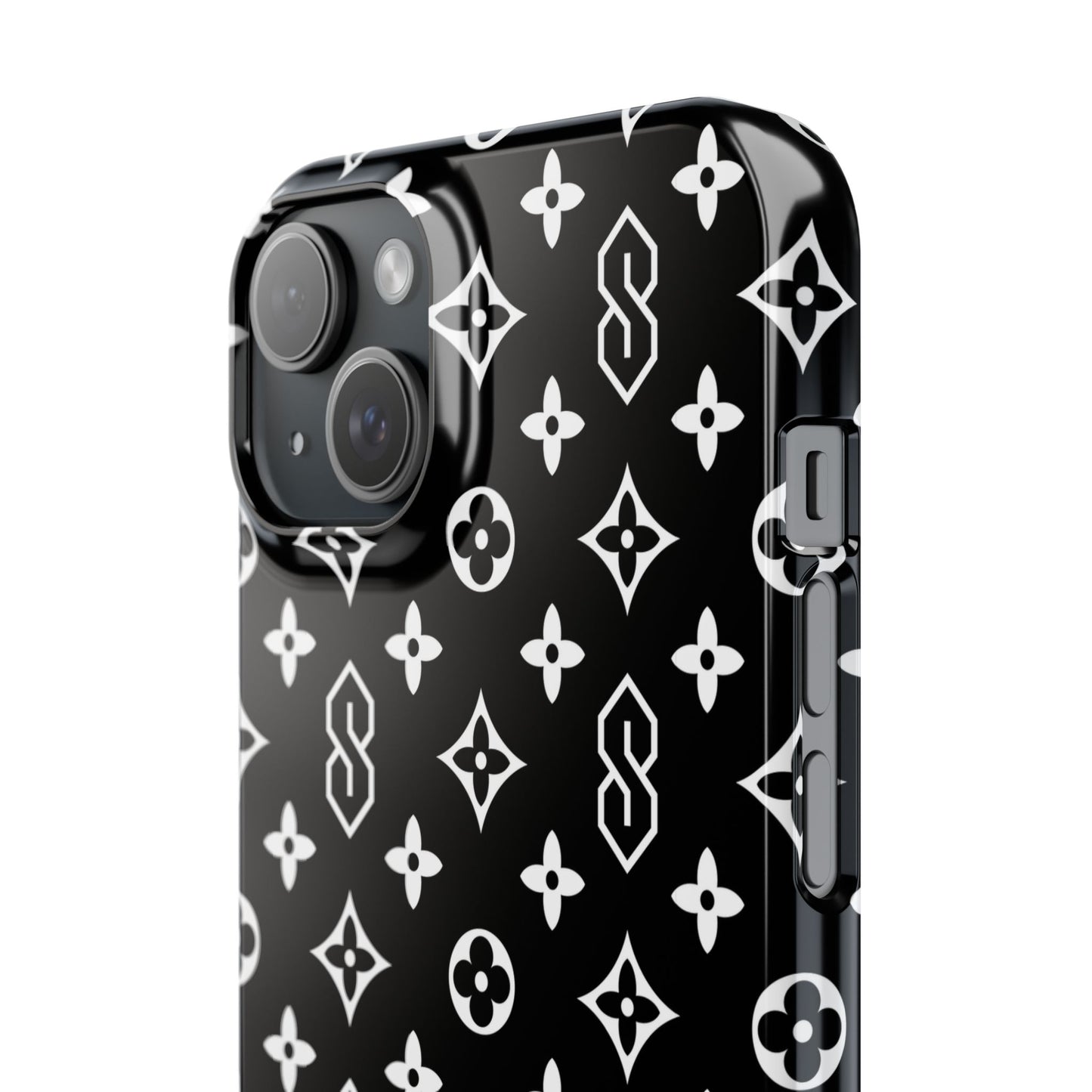 S Thing Faux Real Phone Case - Multi-Models - Black/White