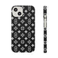 S Thing Faux Real Phone Case - Multi-Models - Black/White