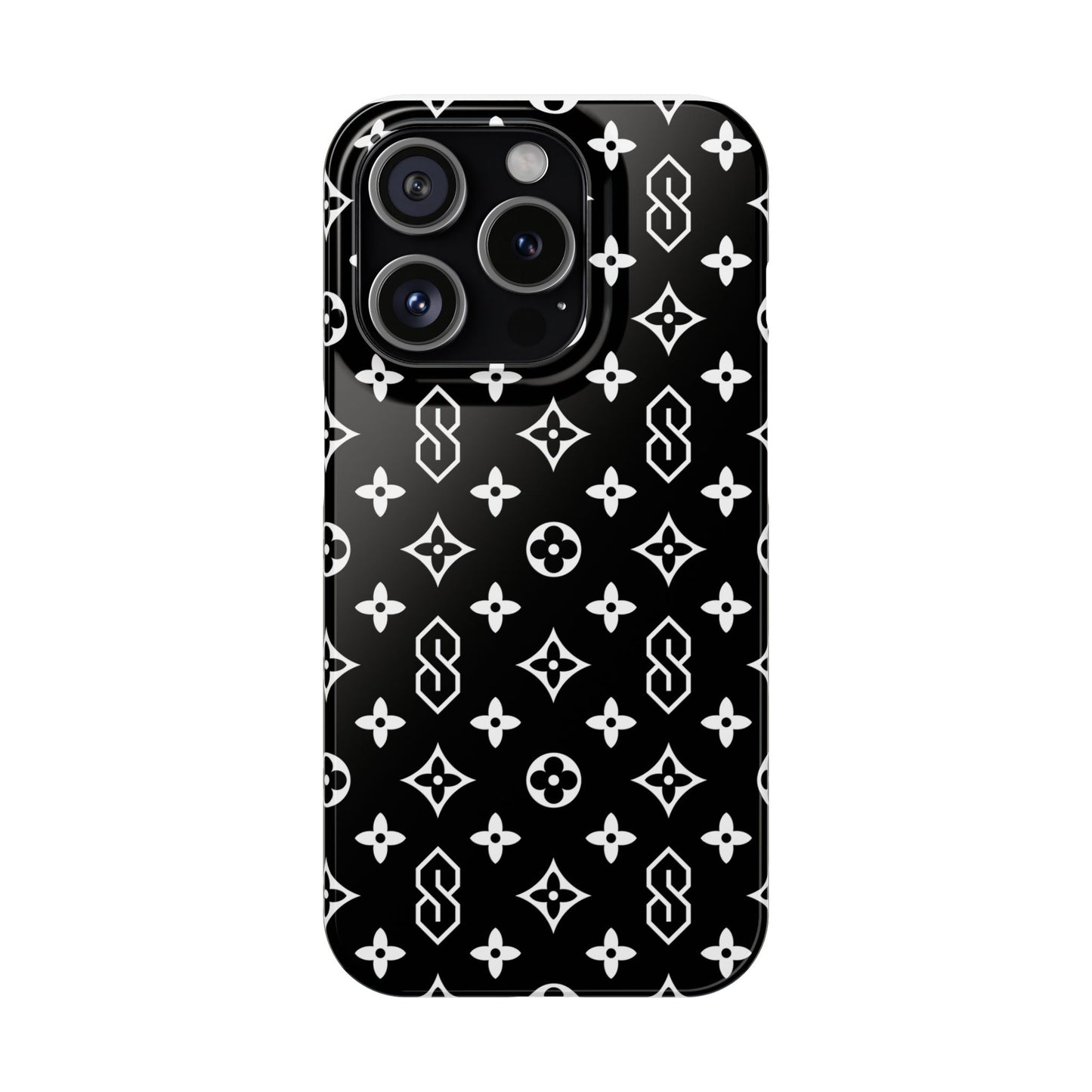 S Thing Faux Real Phone Case - Multi-Models - Black/White