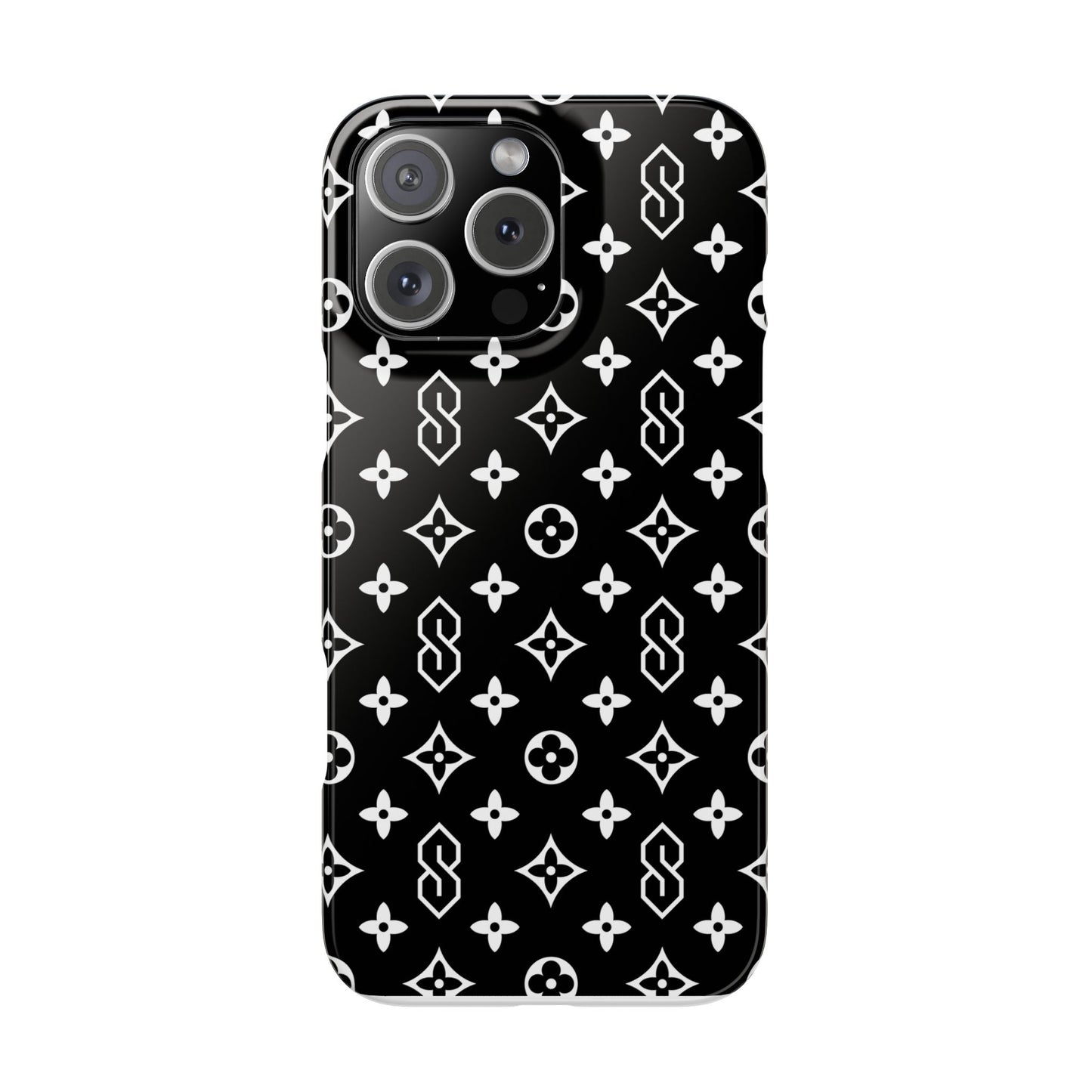S Thing Faux Real Phone Case - Multi-Models - Black/White