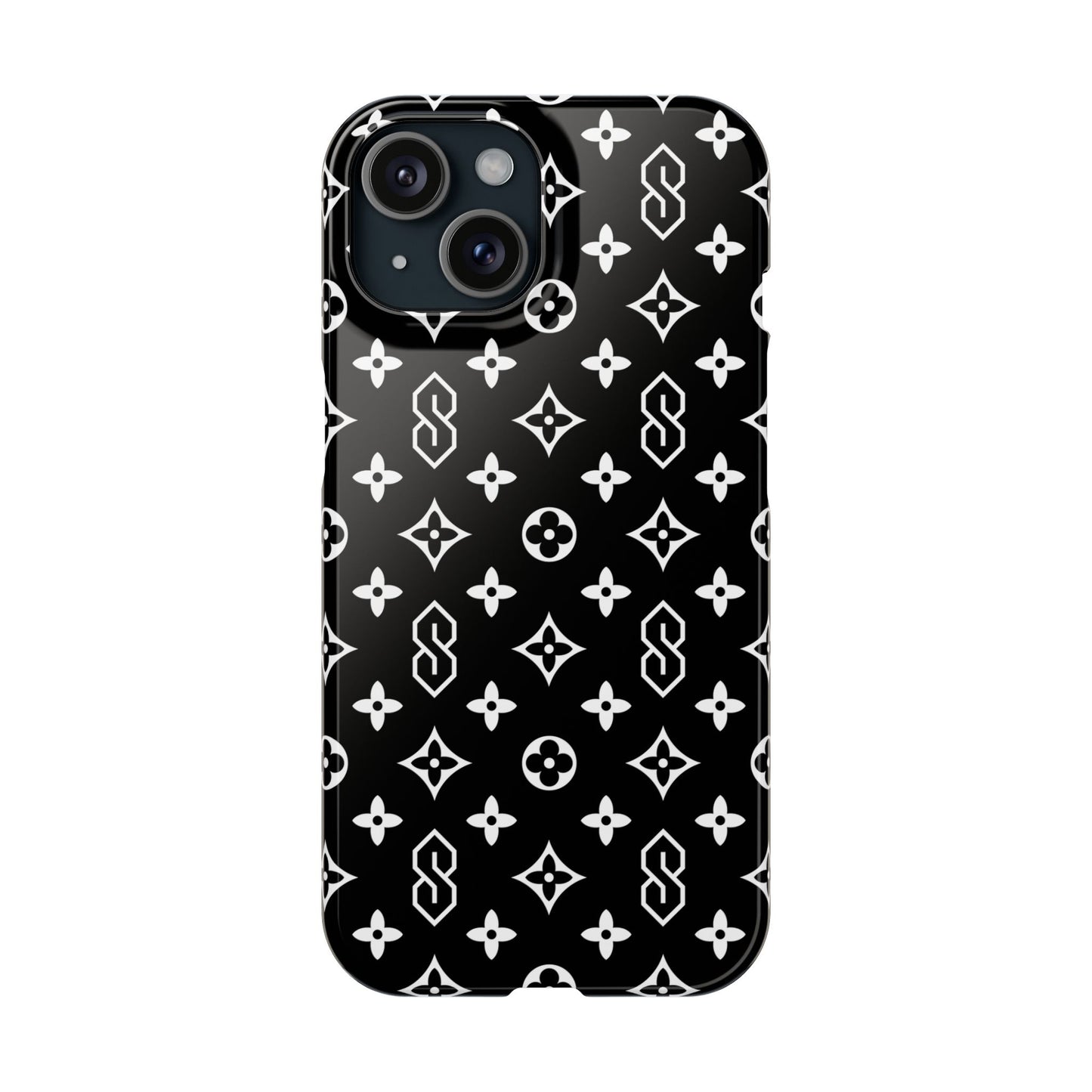 S Thing Faux Real Phone Case - Multi-Models - Black/White