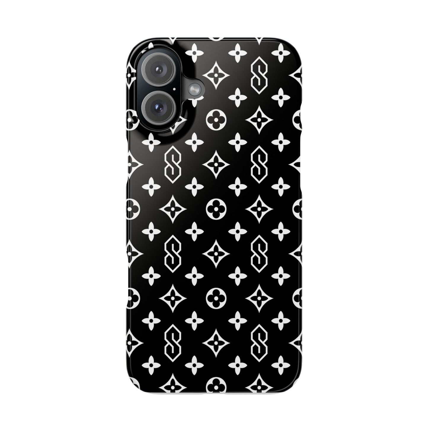 S Thing Faux Real Phone Case - Multi-Models - Black/White