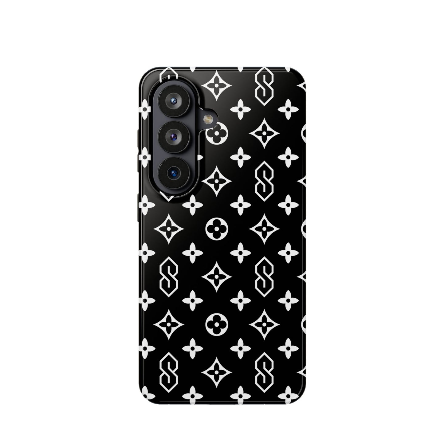 S Thing Faux Real Phone Case - Black/White - Magnetic Impact-Resistant