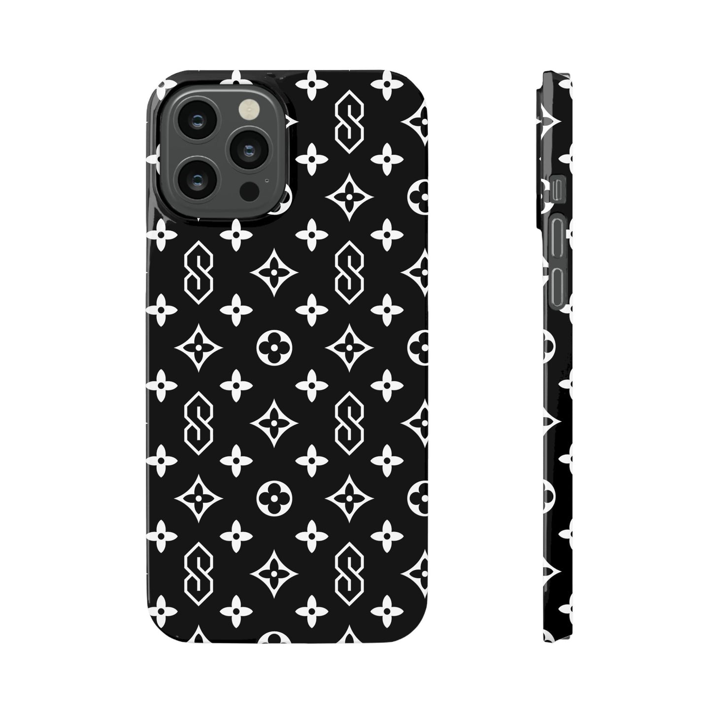 S Thing Faux Real Phone Case - Multi-Models - Black/White