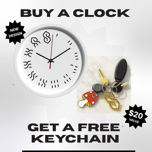 The S Thing Clock + Mini Gold Keychain Combo