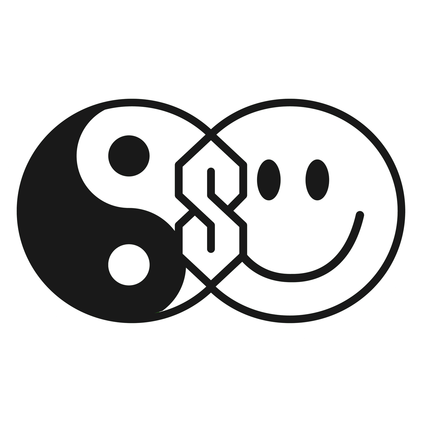 S Thing Sticker™ - YINYANG/SMILEY