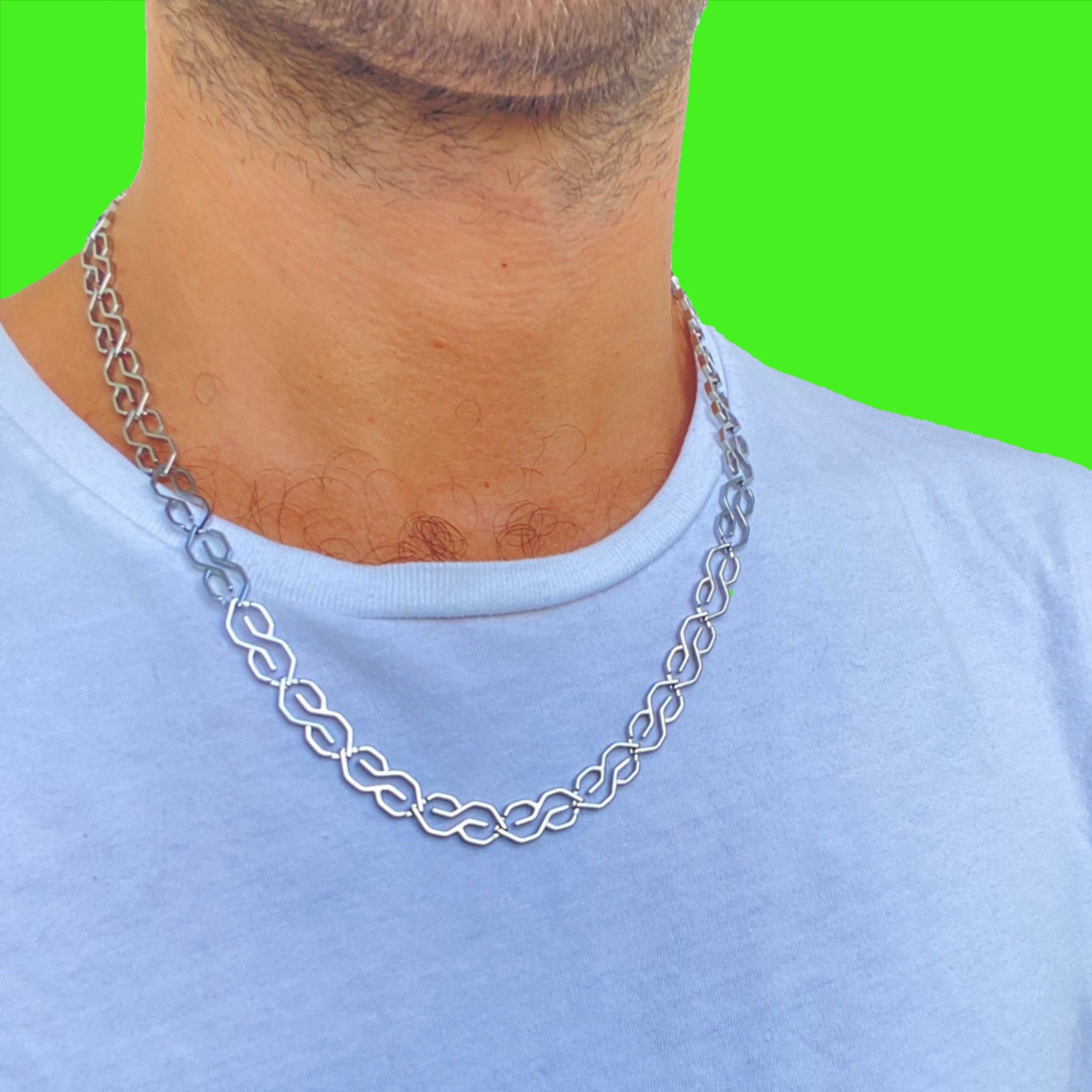 Small Circle Link Necklace Mens | Sophie Buhai