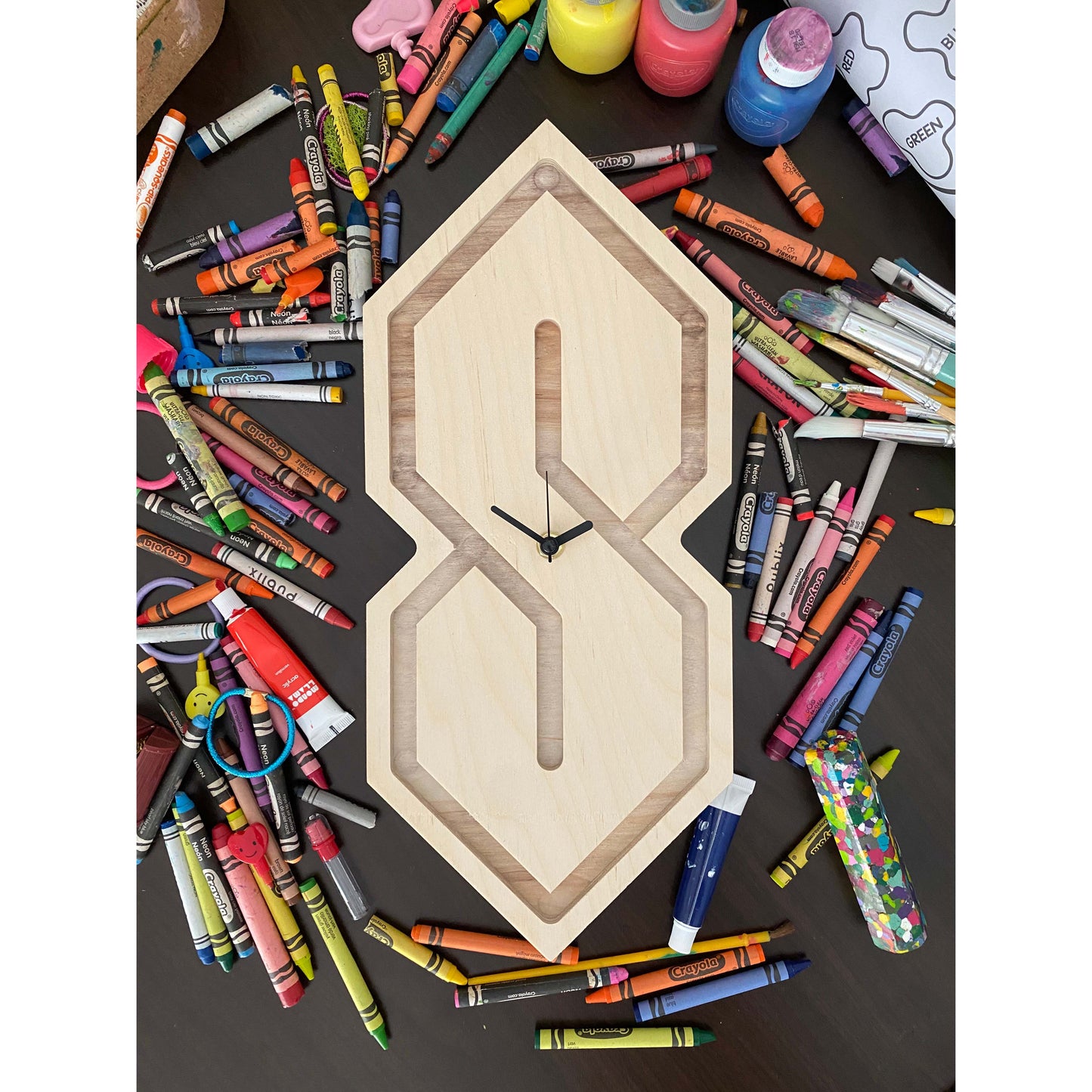 The S Thing™ x PinkyPDX Wooden S Clock